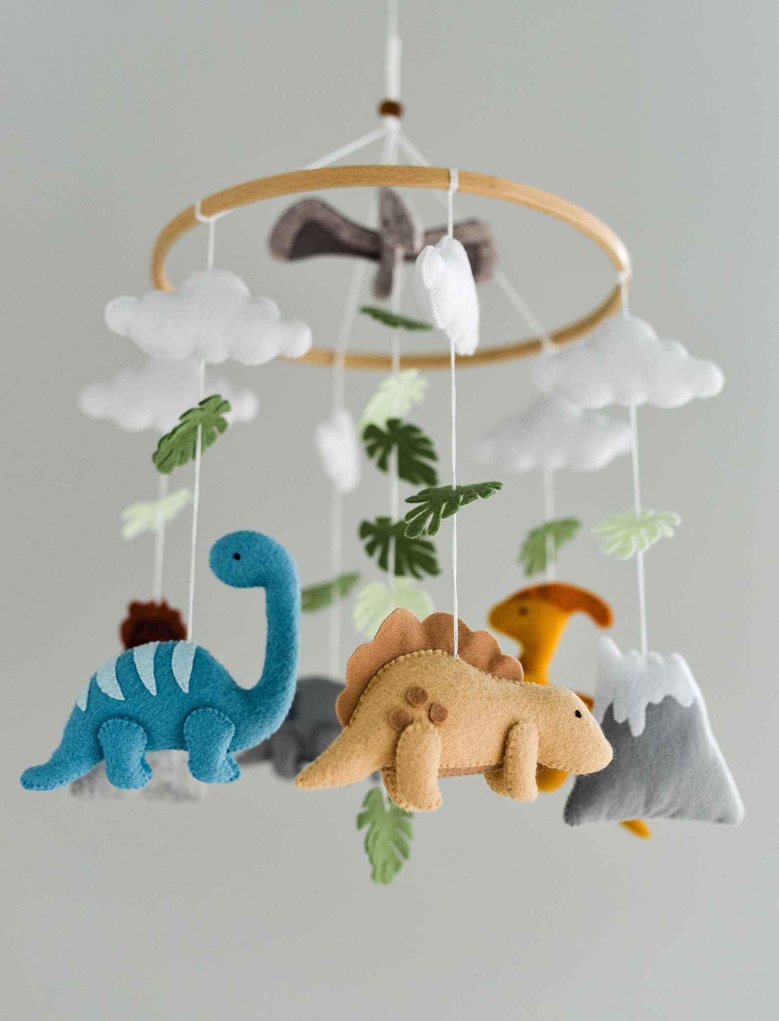 Dinosaur Baby Mobile Nursery Hanging Decor Dino Baby Shower Etsy