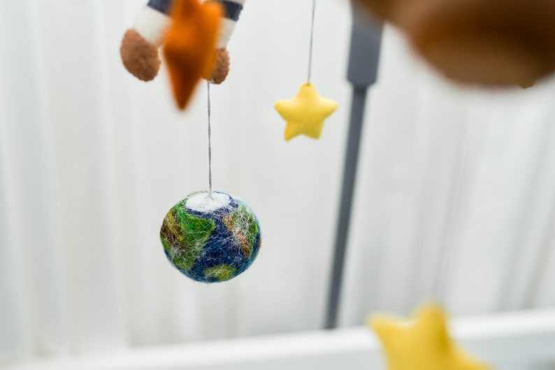 Space Baby Mobile Outer Space Nursery Hanging Decor Space Solar System ...