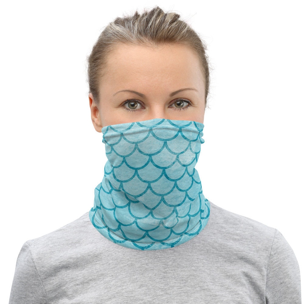 Mermaid Scales Fish Scales Face Mask neck gaiter hair Etsy