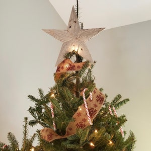 Tree Topper 12 1/2 Inch. Made from reclaimed weathered Cape Cod fence. Wall Decor, Rustic Reclaimed Wood, Barn Star.
