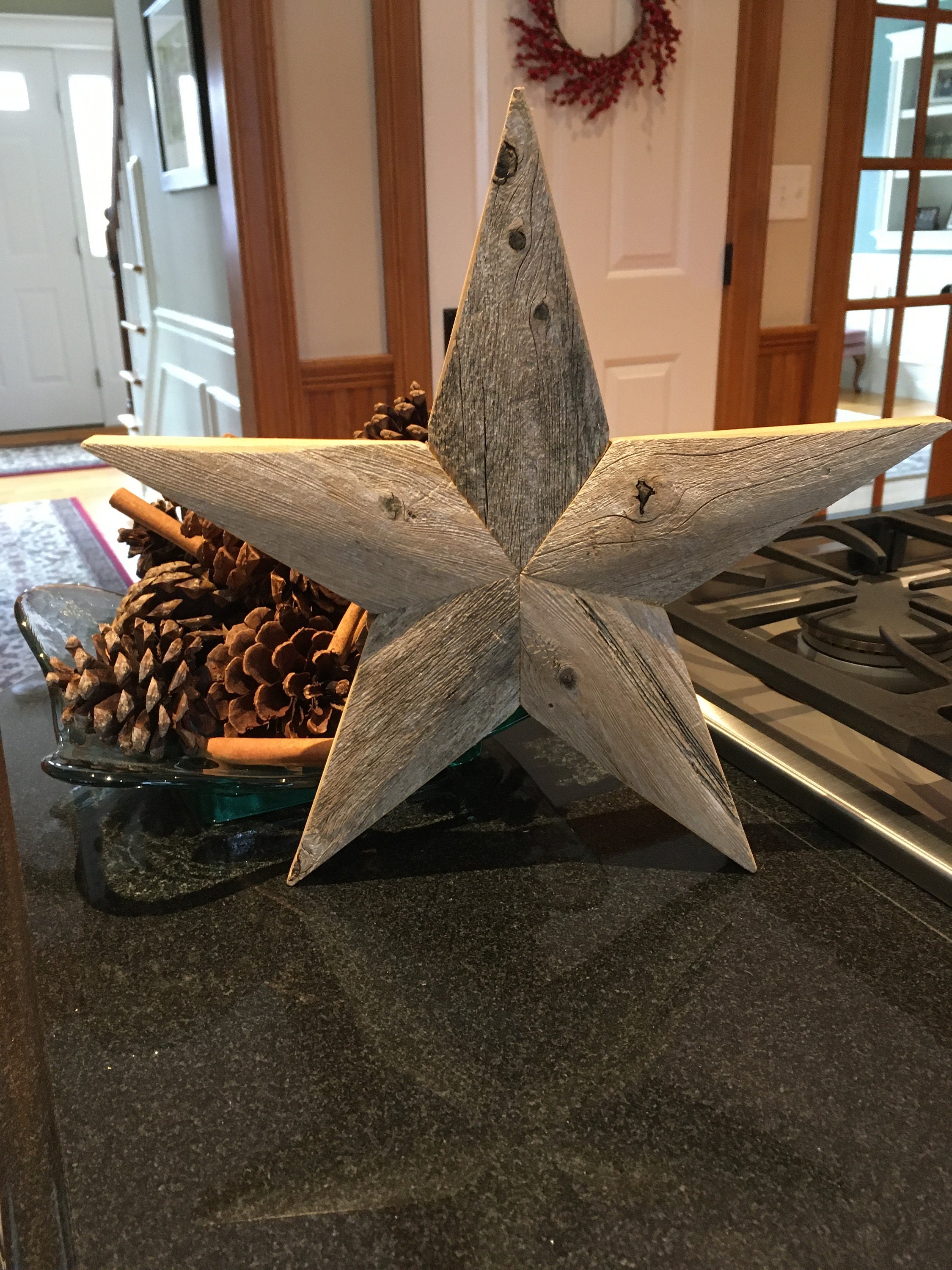 Rustic Wood Star. Made from reclaimed weathered Cape Cod fence. Wood …