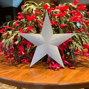 Whitewashed Rustic Wood Star. 12 1/2&quot;. Made from weathered Cape Cod fence. Wood Star, Wall Decor, Reclaimed Wood, Barn Star.