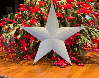 Whitewashed Rustic Wood Star. 12 1/2". Made from weathered Cape Cod fence. Wood Star, Wall Decor, Reclaimed Wood, Barn Star.