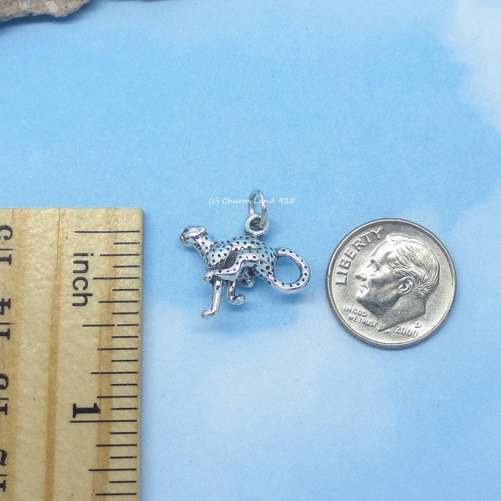 3-D Cheetah Charm Pendant 925 Sterling Silver 300686 - Etsy