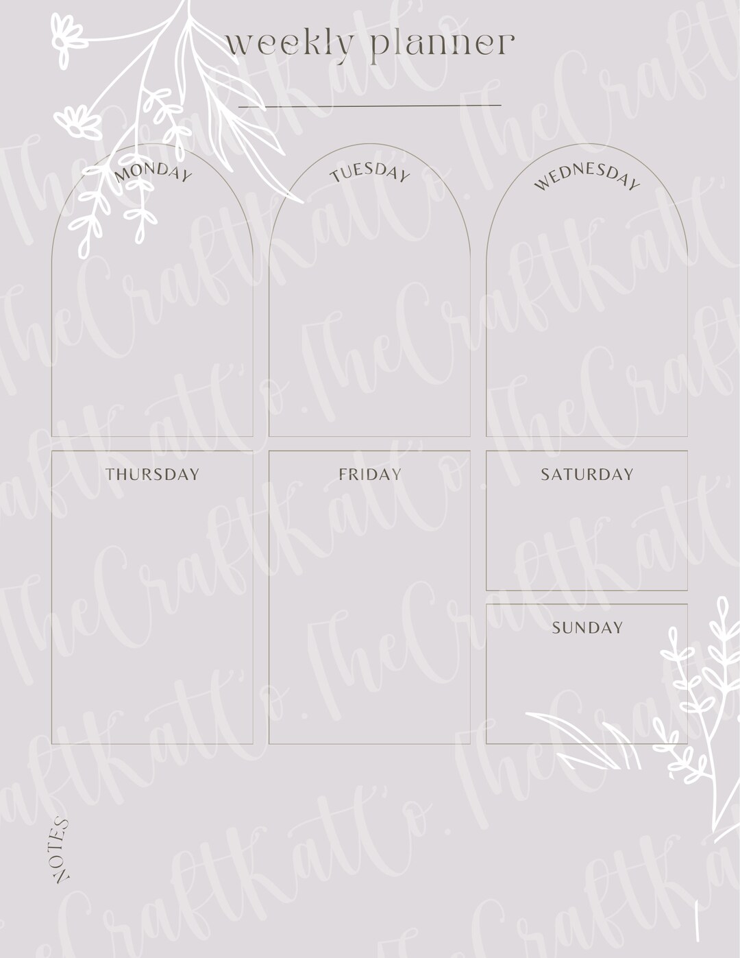 Floral Minimalist Planner Digital Download - Etsy
