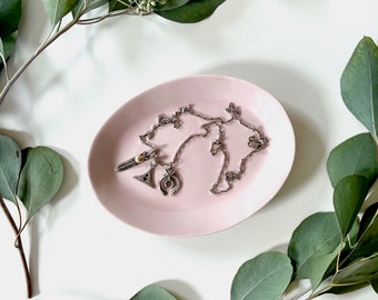 Hand pressed Porcelain Jewelry Tray, Trinket Dish, Key Tray, Soap Dish, Housewarming Gift, Birthday Gift, Home Decor