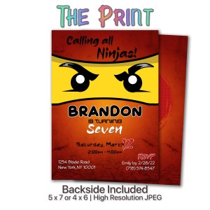 Ninja Invitation, Ninja Party, Ninja Invite, Ninja Birthday, Printables, Boy Party, DIY, Martial Arts