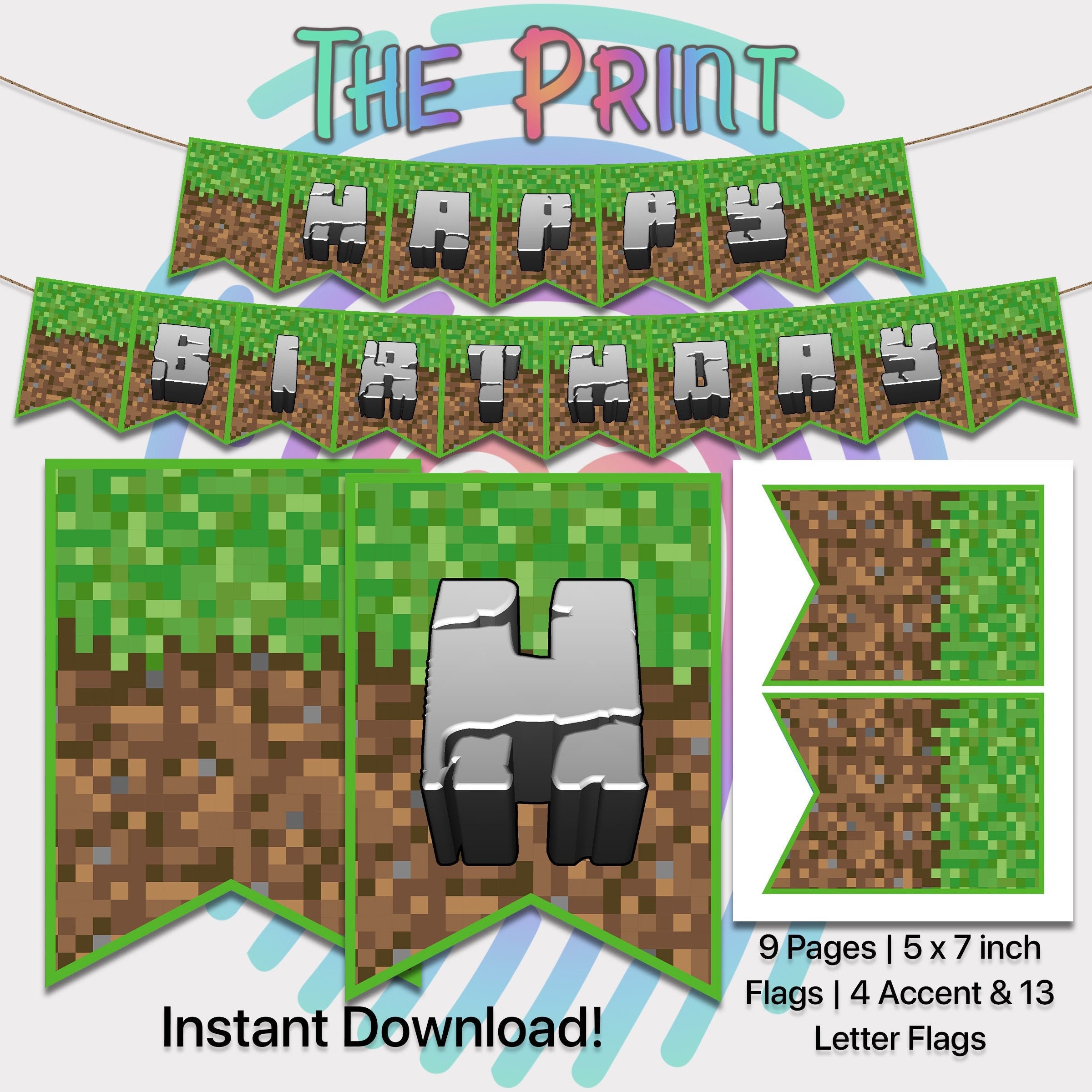 Pixelated Video Game Birthday Banner Pixelated Video Game - Etsy