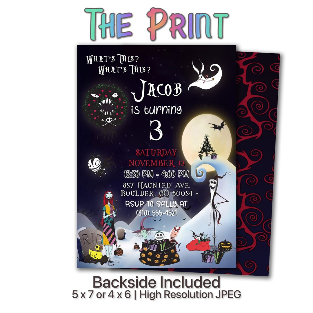 Nightmare Before Christmas Invitation, Nightmare Before Christmas Party ...