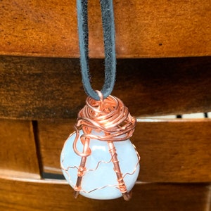 Blue Calcite and Copper Necklace image 3