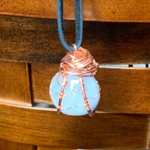 Blue Calcite and Copper Necklace image 1