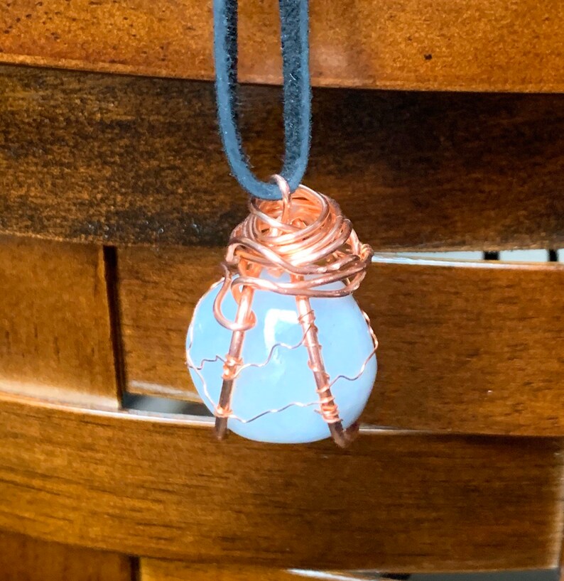 Blue Calcite and Copper Necklace image 1