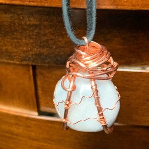 Blue Calcite and Copper Necklace image 2