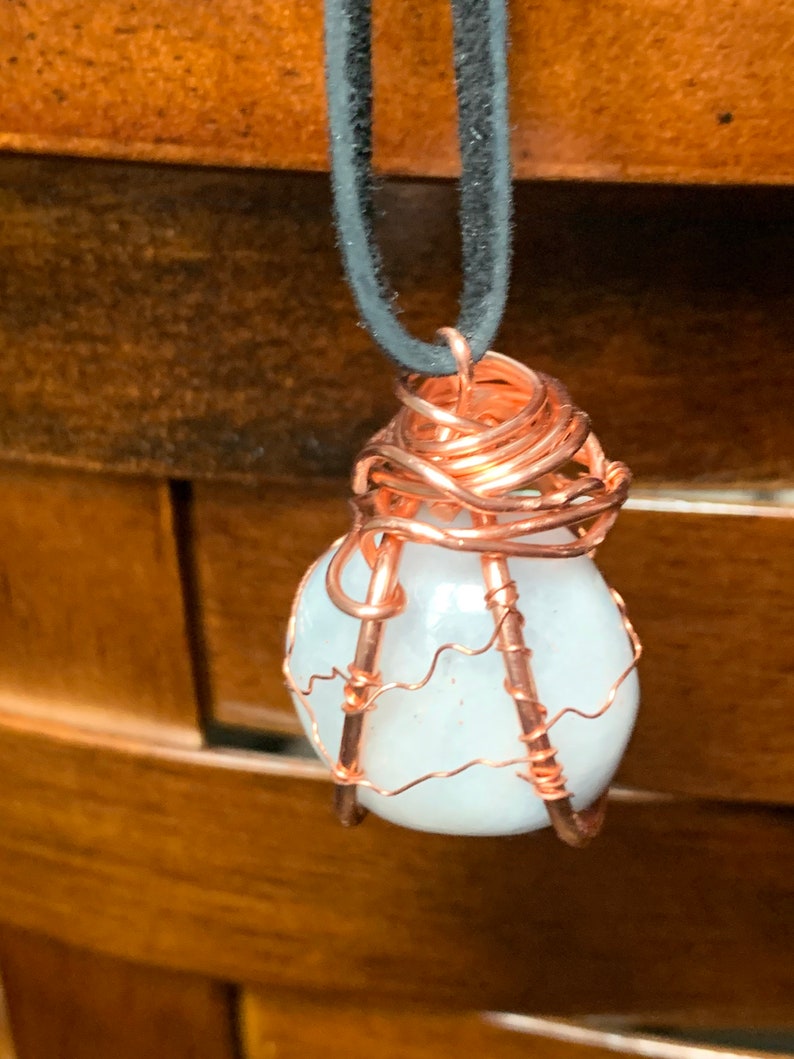 Blue Calcite and Copper Necklace image 2