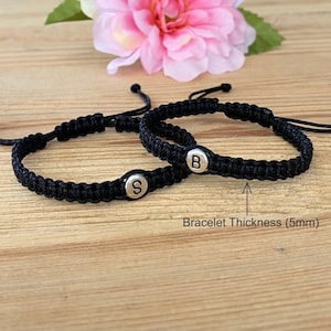 Initials Bracelet, Couples Custom Bracelet, Personalized Bracelet, His Hers Gift, Friendship Bracelet, Letter Bracelets, Birthday Gift,