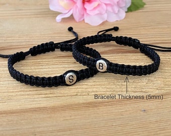 Initials Bracelet, Couples Custom Bracelet, Personalized Bracelet, His Hers Gift, Friendship Bracelet, Letter Bracelets, Birthday Gift,