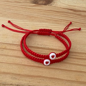 Red String of Fate Bracelets, Kabbalah Couple Bracelets, Good Luck Bracelet, Protection Bracelet, 2pc Matching Couples Bracelet, Red String