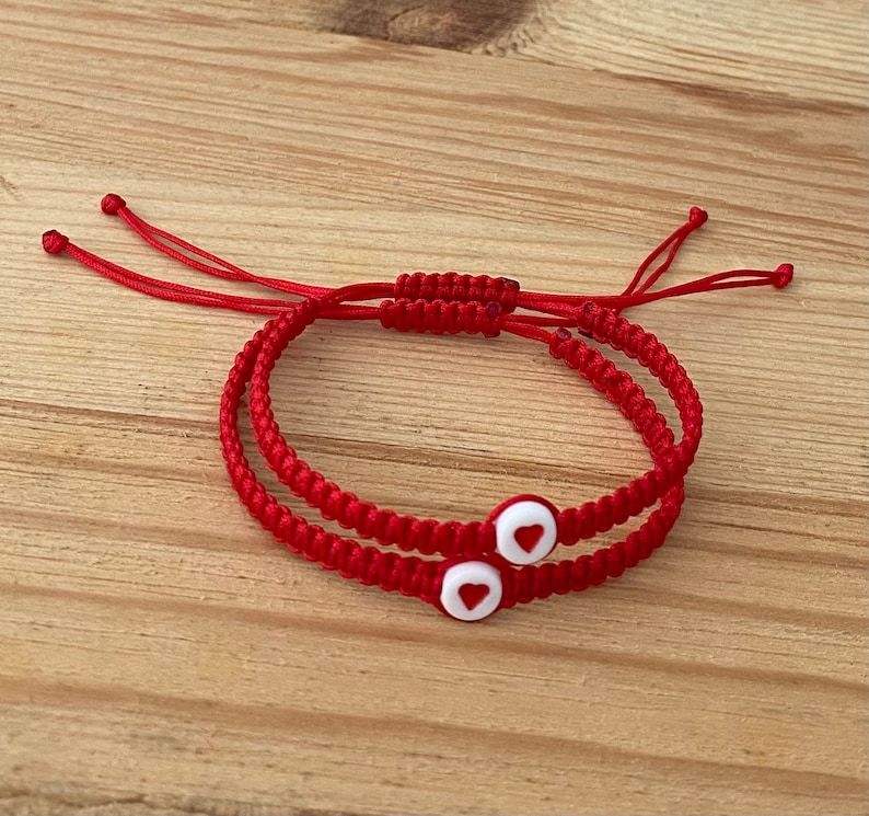 Red String of Fate Bracelets Kabbalah Couple Bracelets Good Etsy