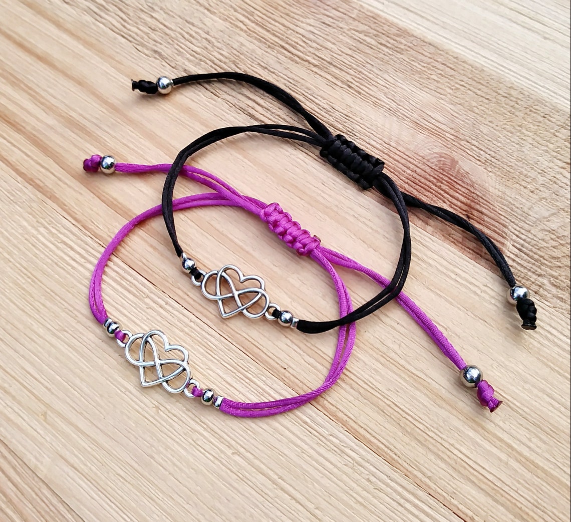 925 Silver Set Of 2 Mother & Daughter Bracelet Set, Matching Bracelets, Friendship Bracelets, Mother And Child Bracelet Set