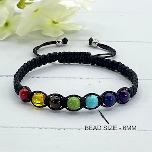 7 Chakra Bracelet, Agate Resin Stone Bracelet, Yoga Meditation Bracelet, Healing Band, Chakra Jewelry, Energy Bracelet, Inner Peace Bracelet