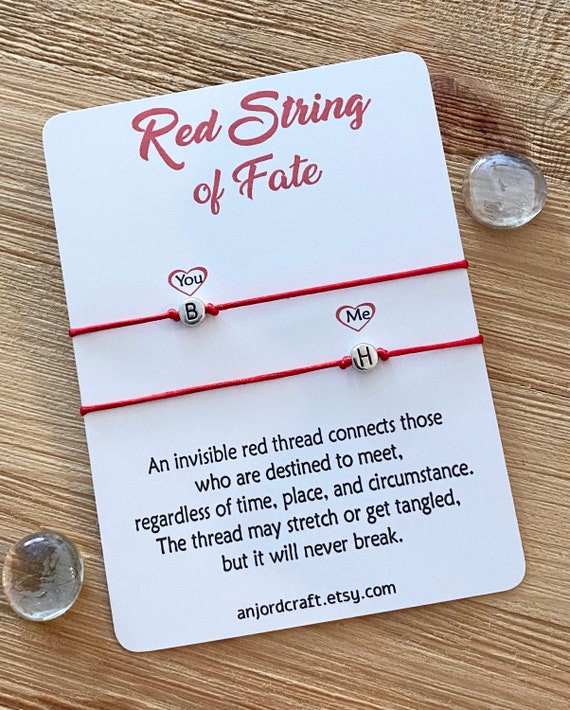 Red String of Fate Bracelets, Personalized Couple Bracelets