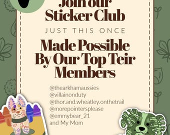 Sticker Club Exclusive One Time Purchase