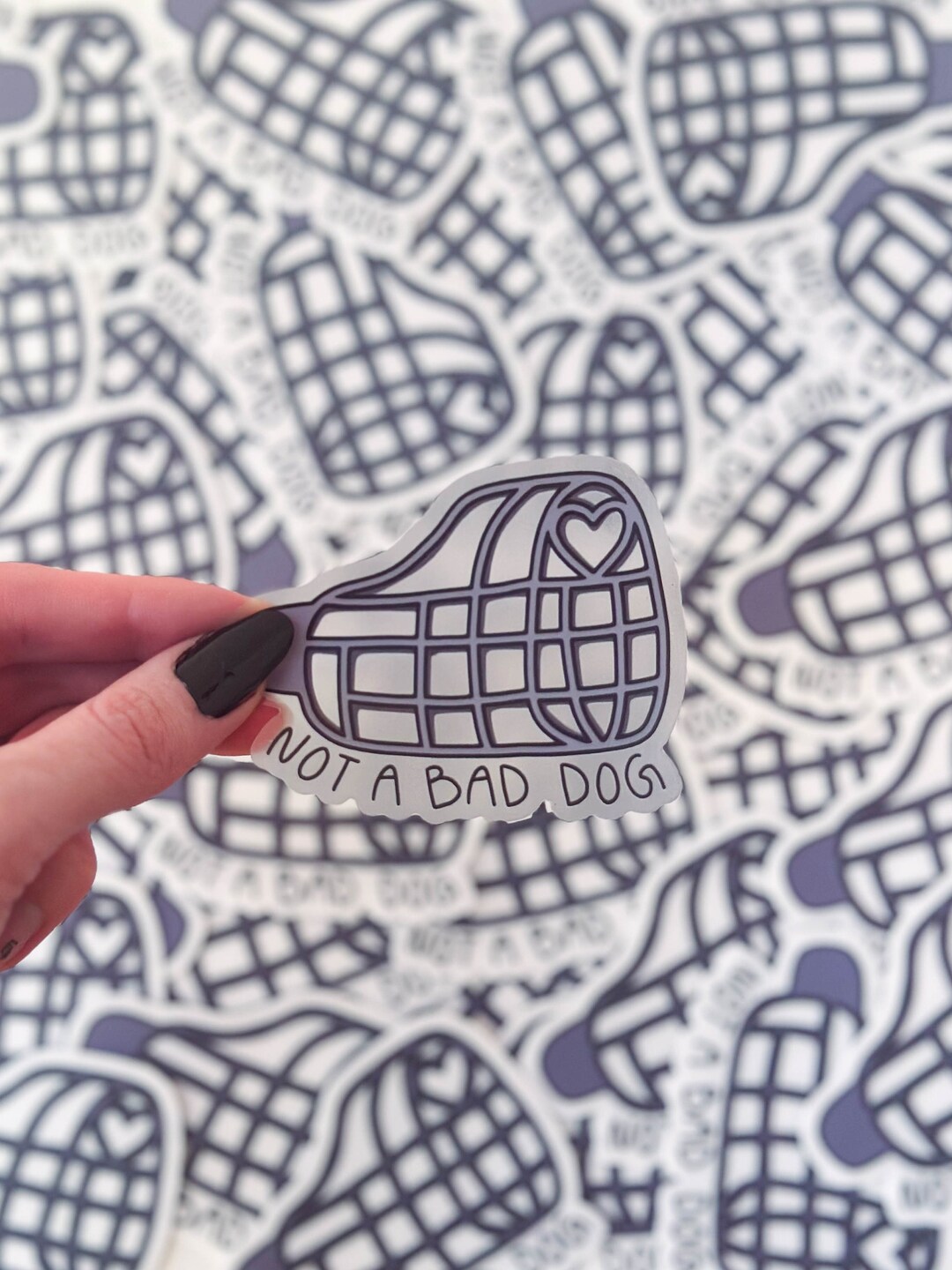 Not A Bad Dog | Muzzle Sticker | Basket Muzzle | Clear Sticker - Etsy