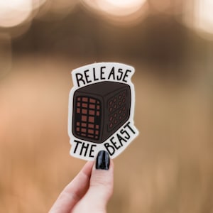 Release The Beast | Crate Sticker | Halloween Dog Training |