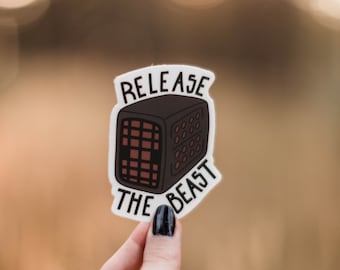 Release The Beast | Crate Sticker | Halloween Dog Training |