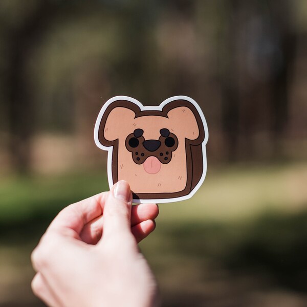 Pure Bred Loaf Pug Sticker | Bread Dog Sticker