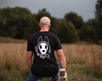 Leash Your Beast | Koszulka do tresury psów | Czaszka psa na Halloween