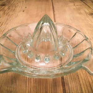 Vintage Small Glass Lemon-Squeezer, citrus juicer