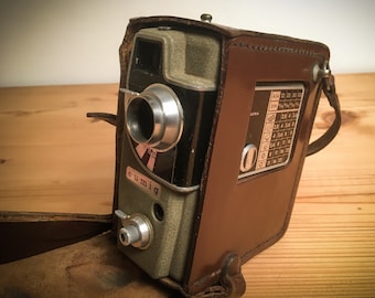 Vintage Eumig Electric Double 8 Camera with Leather Case & Lenses