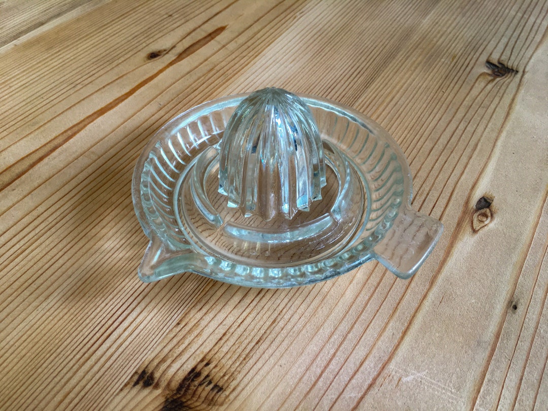 Vintage Glass Lemonsqueezer Citrus Juicer Kitchen Etsy UK