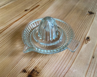 Vintage glazen citroenpers, citruspers, keukendecoratie, antiek cadeau, eclectisch keukengerei