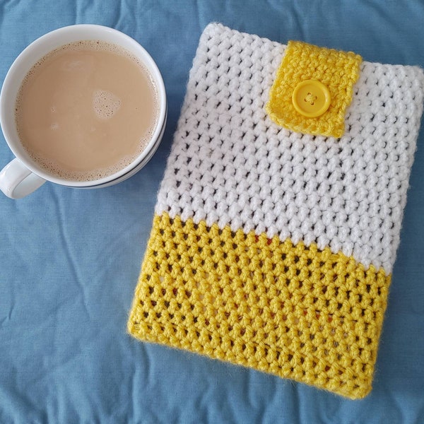 Small Pastel Crochet Book Sleeve