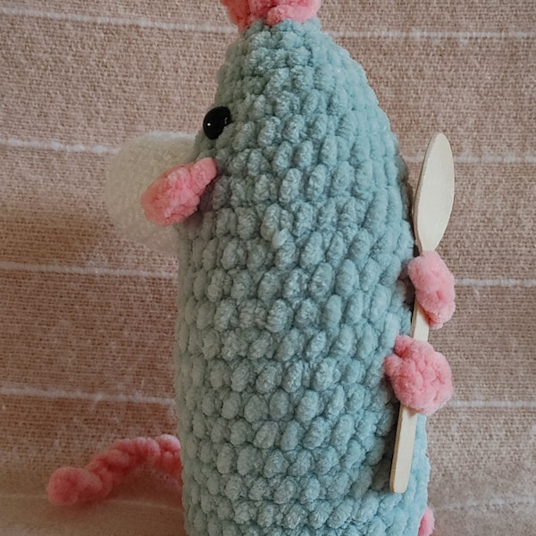 Crochet Cooking Rat Plush