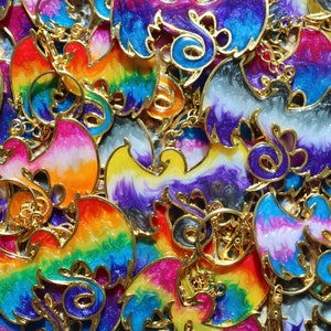 Dragon Pride Keychain | Geeky Queer Keyring | Bisexual, Trans, Pan and More Flag Colours | Gifts for Dragon Lovers |  CUSTOMS AVAILABLE