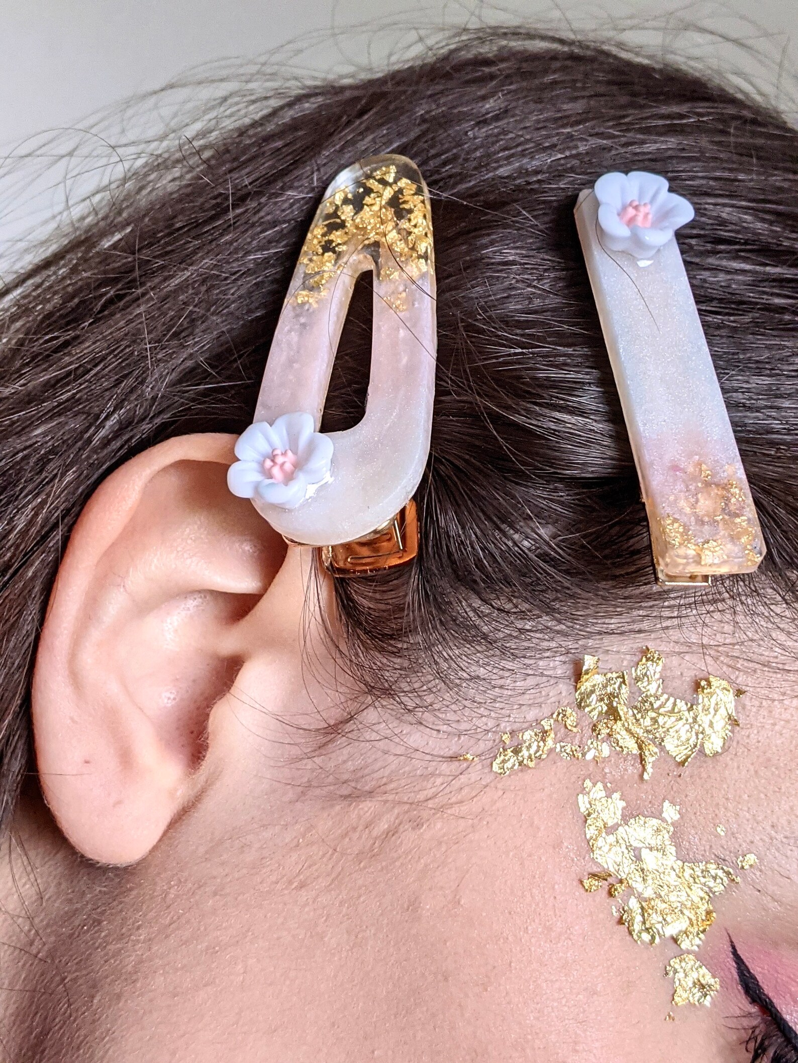 Cherry Blossom Hair Clip Set Sakura Cute Hair Accessories Etsy