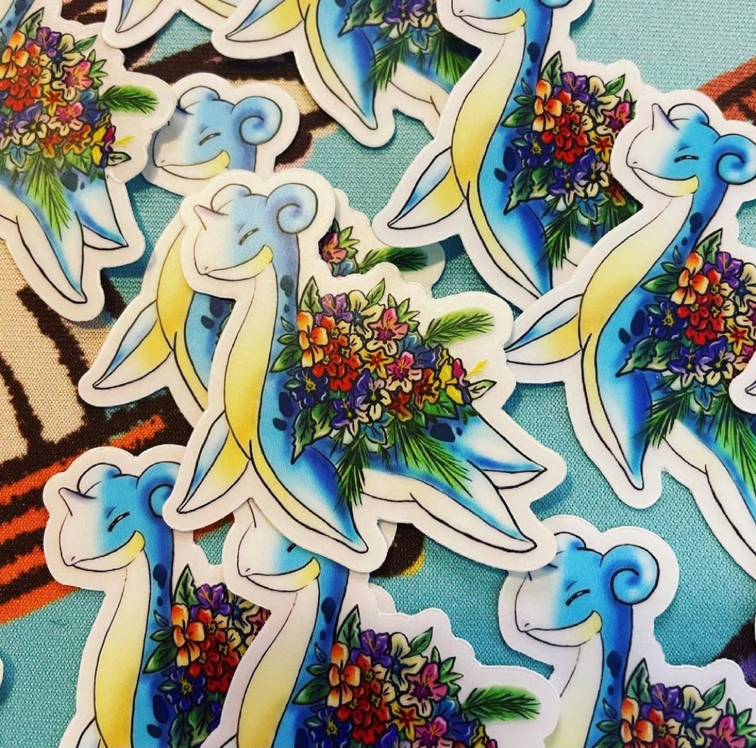 Sticker Wasapi Lapar Happy Tropical Lapras Sticker - Etsy