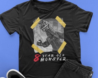 Geburtstagsshirt 8 Jahre alt Kinder Shirt Godzilla Geburtstagsshirt Alter 8