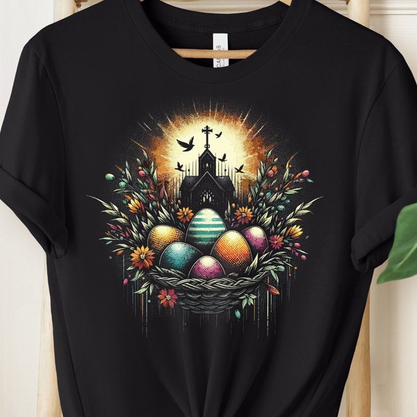 Dark and Gritty Easter T-Shirt I  Easter Gift I Goth Easter Tee I Edgy Grunge Easter shirt I Gothic Shirt I Dark Church Easter Shirt