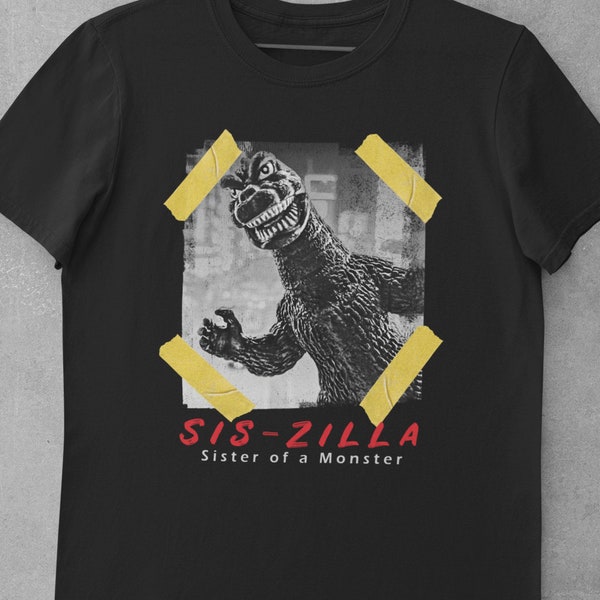 Camisa lustiges de Sis-Zilla con estampado de monstruos japonés, perfecta como regalo para el día del cumpleaños