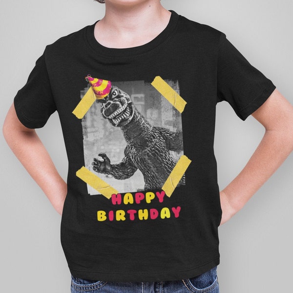Geburtstag Zilla Godzilla Party Geschenk Baumwolle Kinder-Shirt