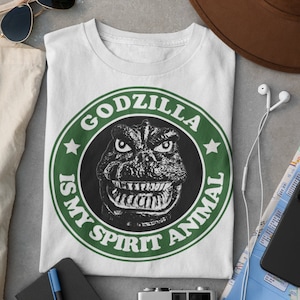 Godzilla Starbucks Shirt I Godzilla T-Shirt I Godzilla is my Spirit Animal Shirt I Funny Starbucks Shirt