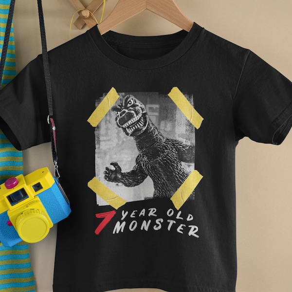 Geburtstagsshirt 7 Jahre alt Kinder Shirt Godzilla Geburtstagsshirt Alter 7