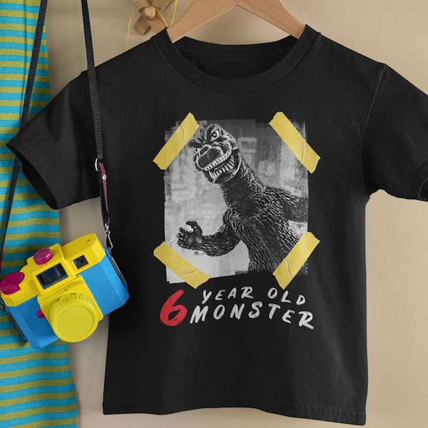 Geburtstagsshirt 6 Jahre I Kinder Shirt Godzilla I Geburtstag Shirt 6 Jahre