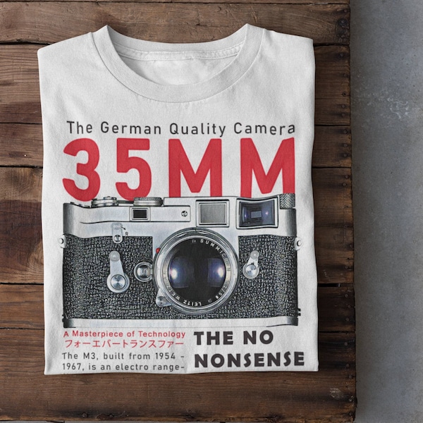Leica M3 35 MM Vintage Camera T-Shirt I Retro Camera Shirt I Clothes I Gift