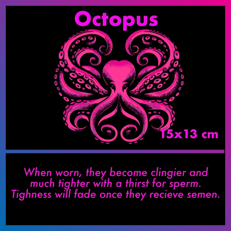 May include: Pink octopus illustration with a stylized design. The octopus is 15 inches by 13 inches.