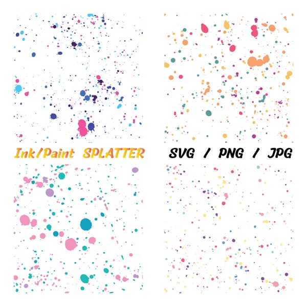 SPLATTER SVG digitaler Download, Farbe Splatter svg, Splatter svg, Farbspritzer svg, Splatter Clipart, Splatter svg, Tintenspritzer, Spritzer svg
